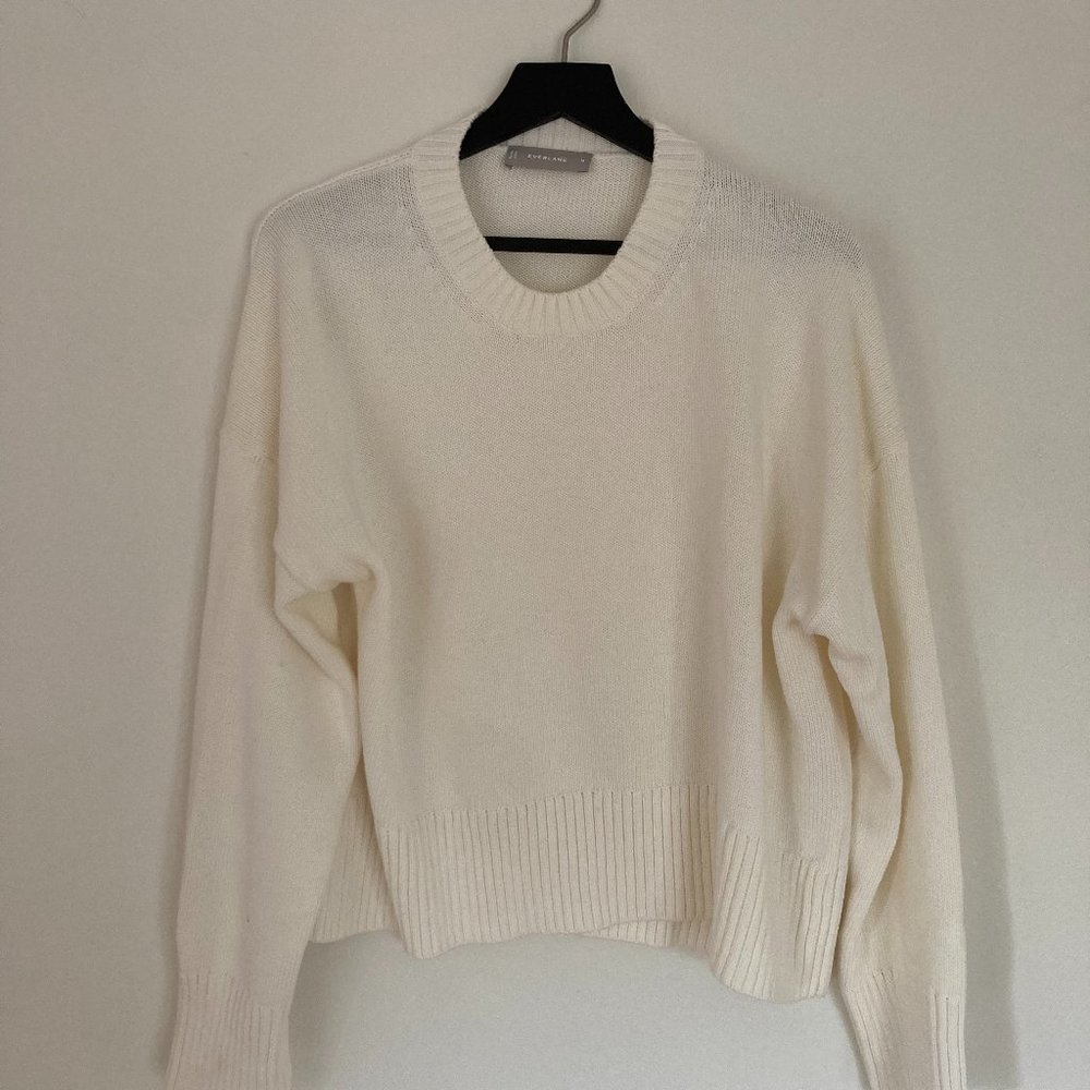 Everlane Soft Cotton Square Crew in Bone